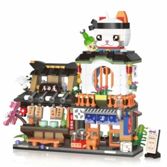 Japanese Street View Izakaya Shop Mini Building Blocks