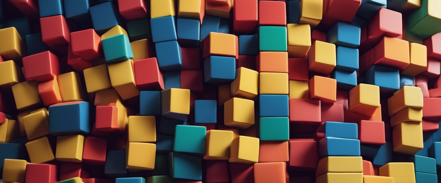 Tall tower made of building blocks