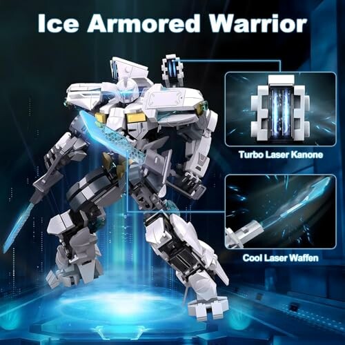 Ice Armored Warrior toy with laser weapons and futuristic design