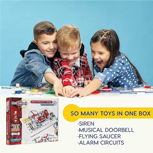 Children playing with Snap Circuits Junior kit.