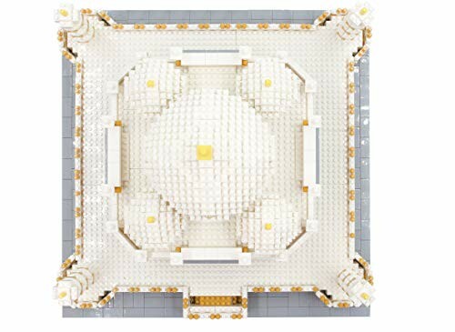 Top view of a Lego Taj Mahal model.