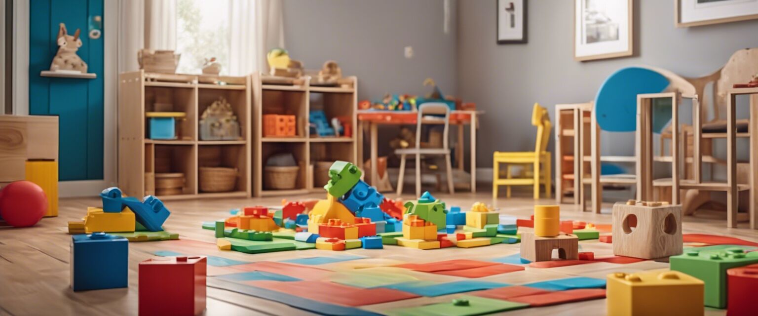 Safe building block play area