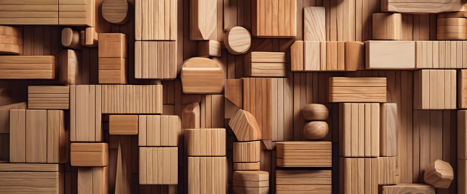 Wooden building blocks